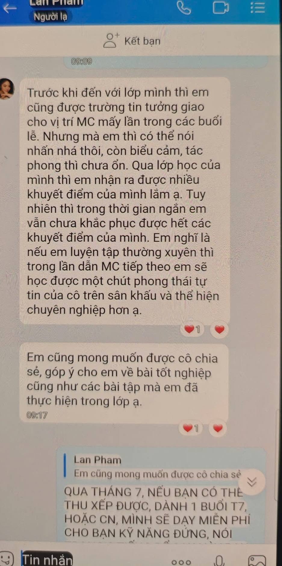 Feedback học viên