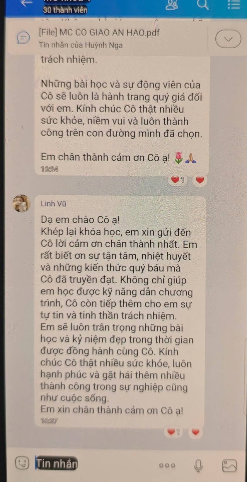 Feedback học viên