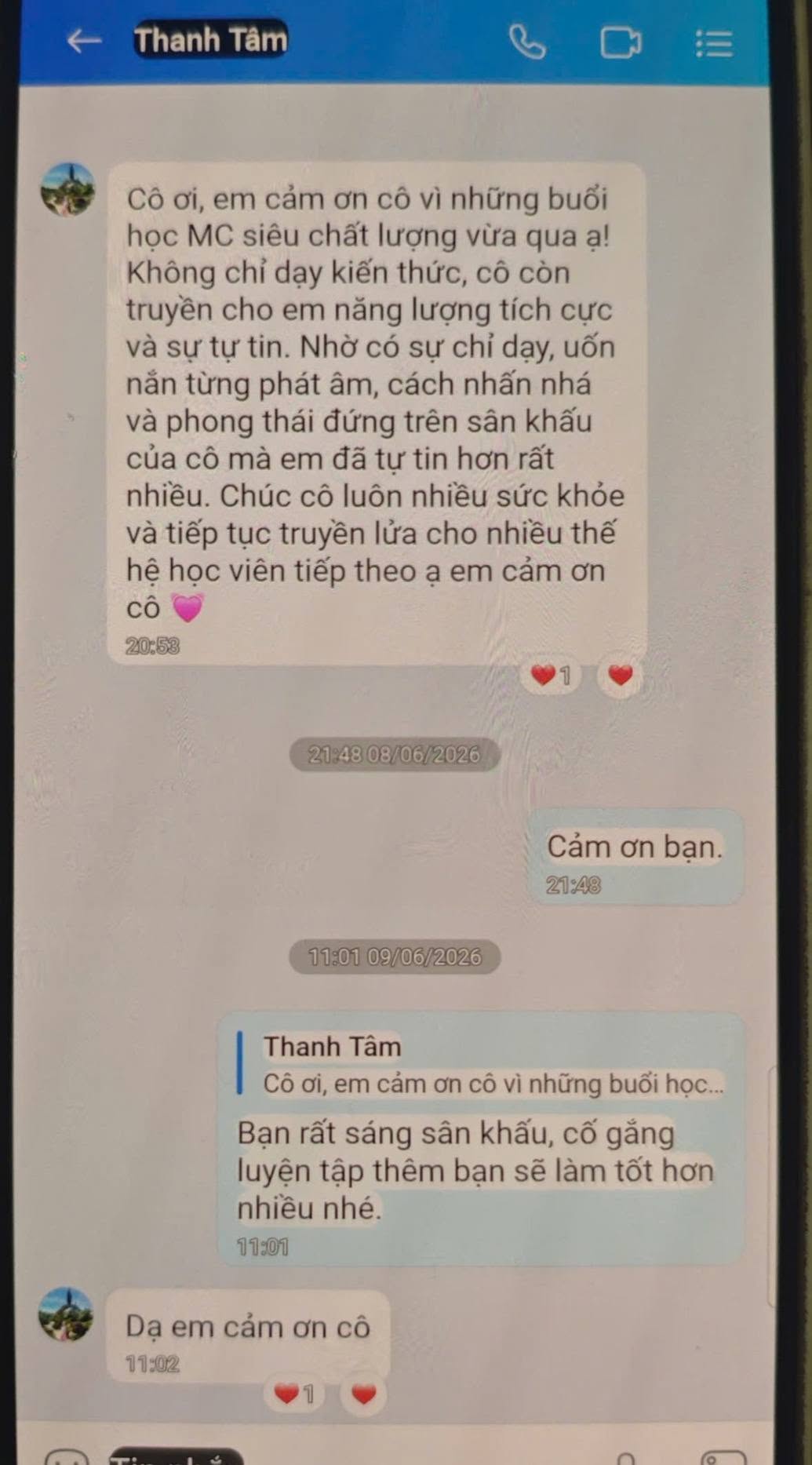 Feedback học viên